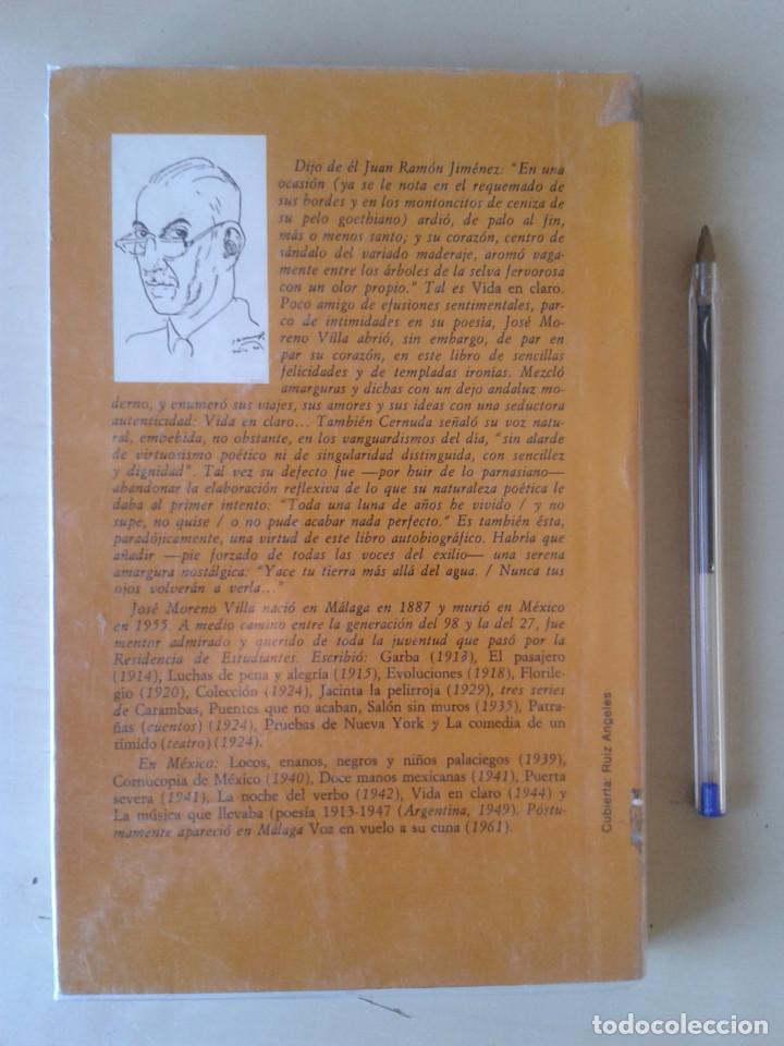Libros: VIDA EN CLARO. Jos&eacute; Moreno Villa - Foto 2