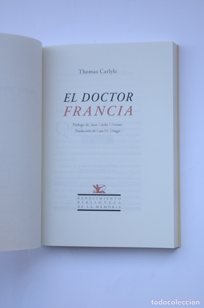 Libros: El doctor Francia - CARLYLE, Thomas - Foto 2