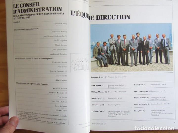 Libros: INFORME ANUAL RENAULT 1987 (EN FRANC&Eacute;S) - AUTOM&Oacute;VIL - Foto 2