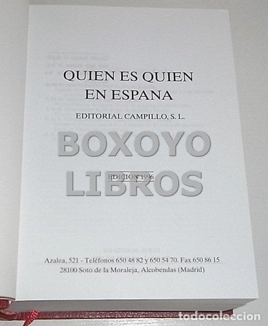 Libros: Qui&eacute;n es qui&eacute;n en Espa&ntilde;a. Edici&oacute;n 1996 - Foto 2