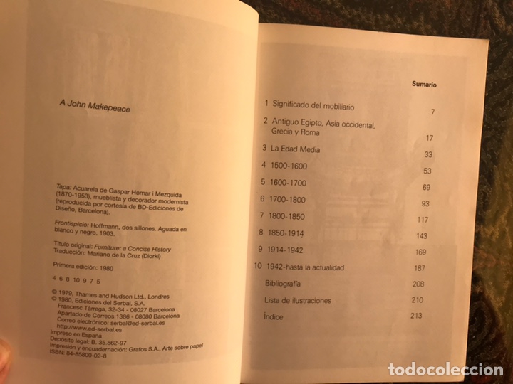 Libros: Breve historia del mueble. Buen estado - Foto 4