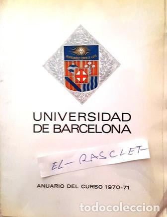 Libros: LIBRO ANUARIO DEL CURSO 1971 - 72 - UNIVERSIDAD DE BARCELONA - Foto 1