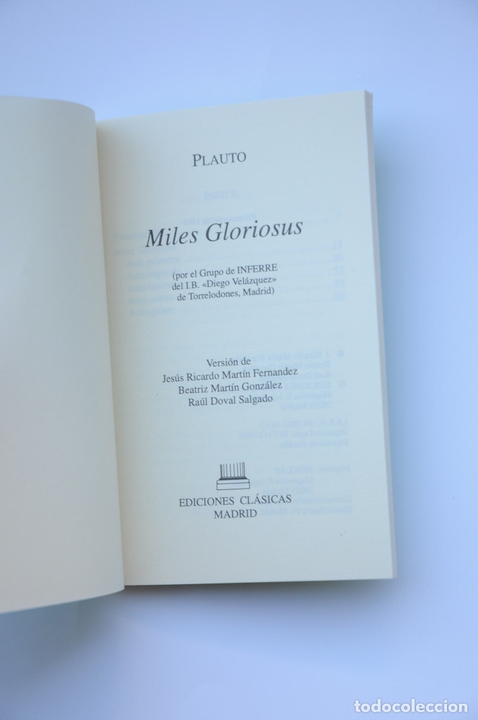 Libros: Miles Gloriosus - PLAUTO - Foto 2