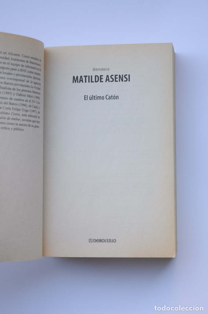 Libros: El &uacute;ltimo Cat&oacute;n - ASENSI, Matilde - Foto 2