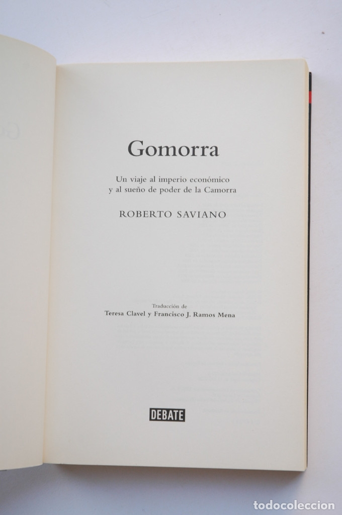 Libros: Gomorra - SAVIANO, Roberto - Foto 2