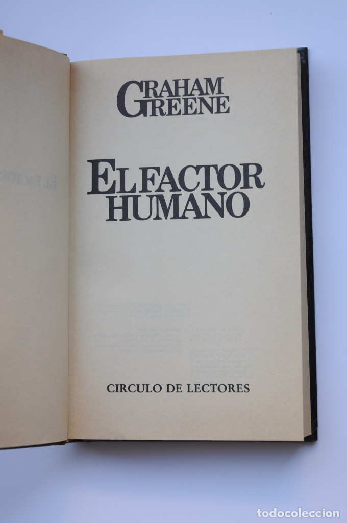 Libros: El factor humano - GREENE, Graham - Foto 3