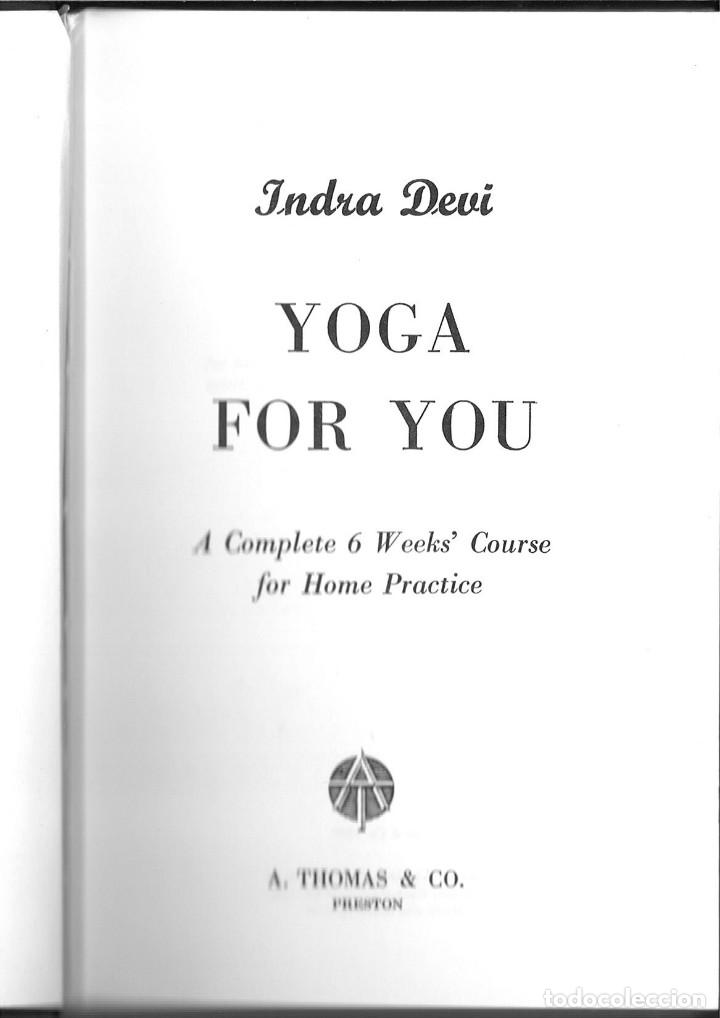 Libros: YOGA FOR YOU. Indra Devi - Foto 1