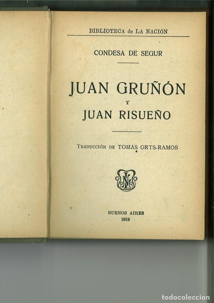 Libros: JUAN GRU&Ntilde;&Oacute;N Y JUAN RISUE&Ntilde;O. Condesa de Segur - Foto 2