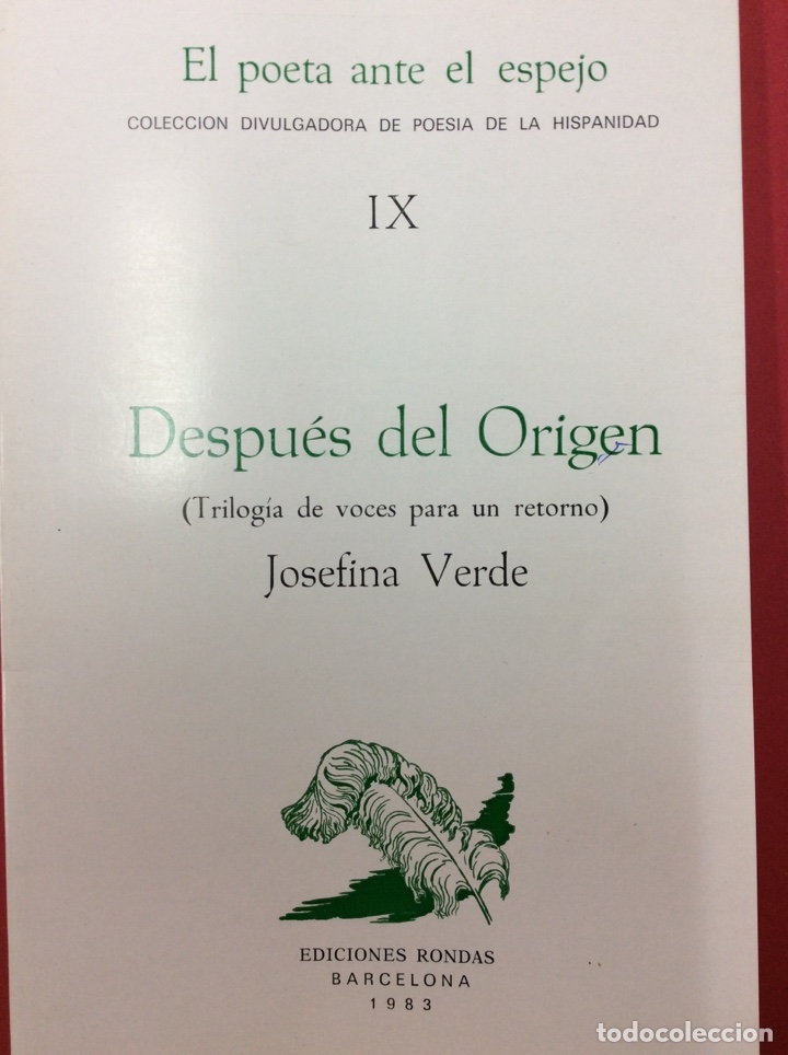 Libros: Despu&eacute;s del origen - Josefina Verde - Foto 1