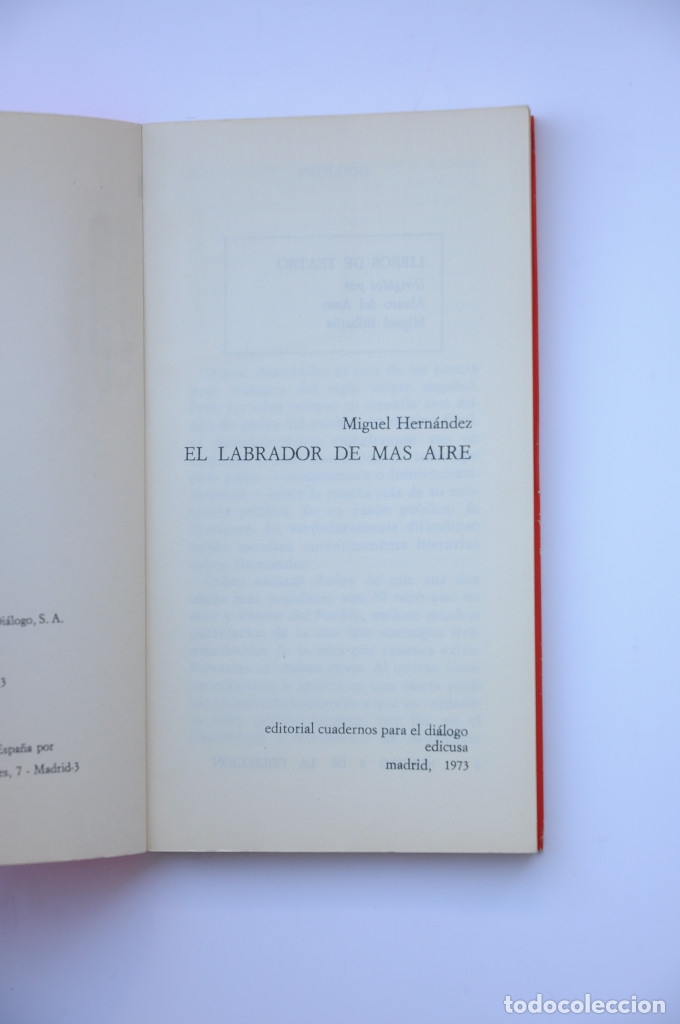 Libros: El labrador de m&aacute;s aire - HERN&Aacute;NDEZ, Miguel - Foto 2