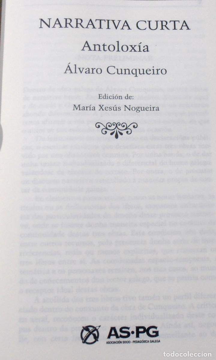 Libros: NARRATIVA CURTA, ANTOLOXIA, ALVARO CUNQUEIRO - Foto 4