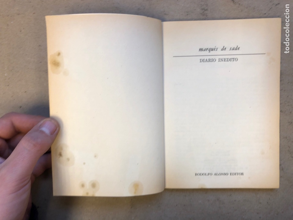 Libros: MARQU&Eacute;S DE SADE, DIARIO IN&Eacute;DITO. RODOLFO ALONSO EDITOR 1971. - Foto 2