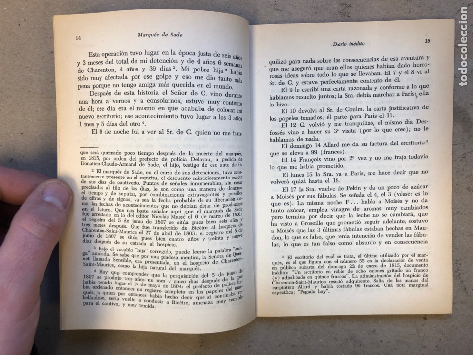 Libros: MARQU&Eacute;S DE SADE, DIARIO IN&Eacute;DITO. RODOLFO ALONSO EDITOR 1971. - Foto 4