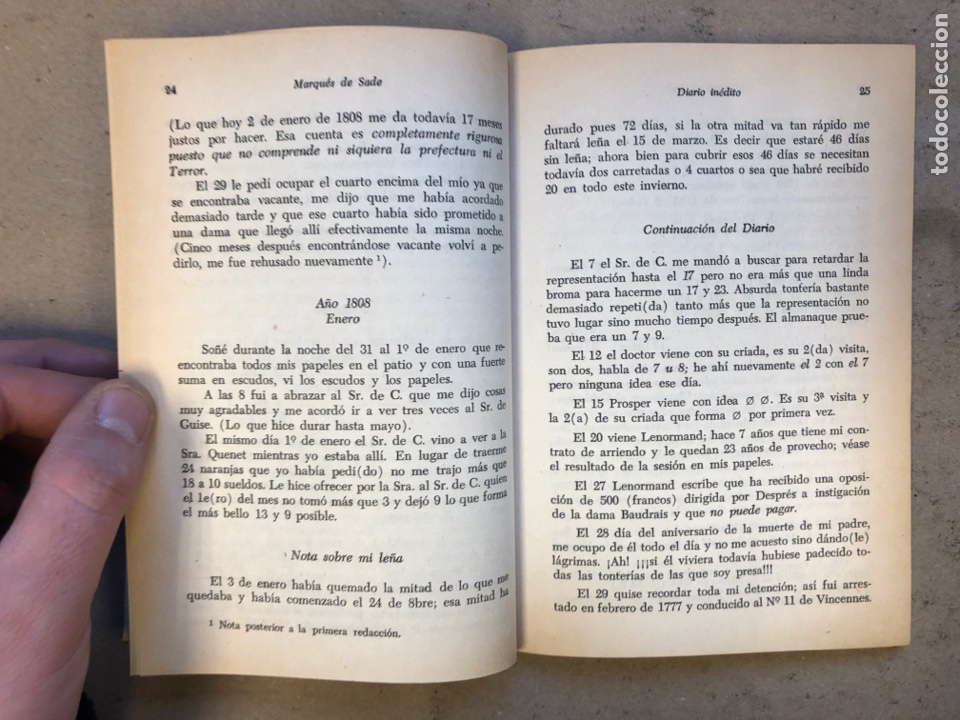 Libros: MARQU&Eacute;S DE SADE, DIARIO IN&Eacute;DITO. RODOLFO ALONSO EDITOR 1971. - Foto 5