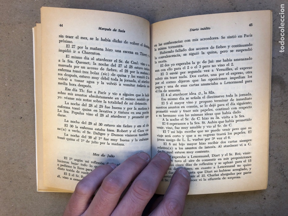 Libros: MARQU&Eacute;S DE SADE, DIARIO IN&Eacute;DITO. RODOLFO ALONSO EDITOR 1971. - Foto 6