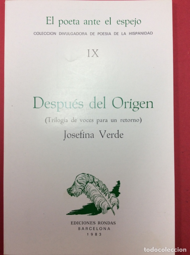 Libros: Despu&eacute;s del origen -Josefina verde - Foto 1