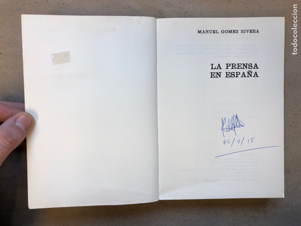 Libros: LA PRENSA EN ESPA&Ntilde;A. MANUEL G&Oacute;MEZ RIVERA. EDITORIAL DONCEL 1975. - Foto 2