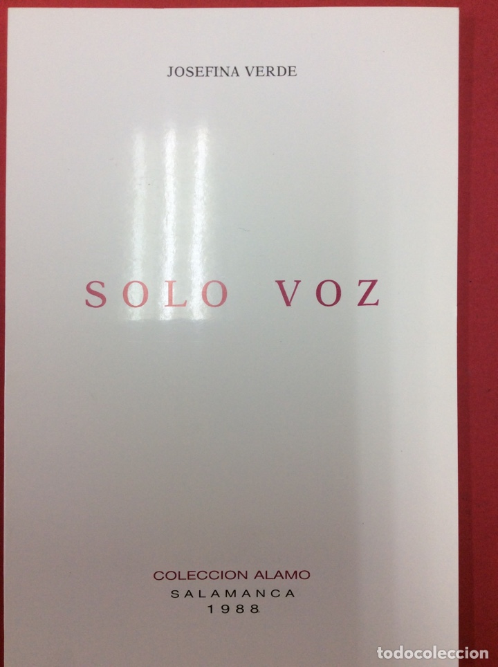 Libros: Solo voz - Josefina verde - Foto 1