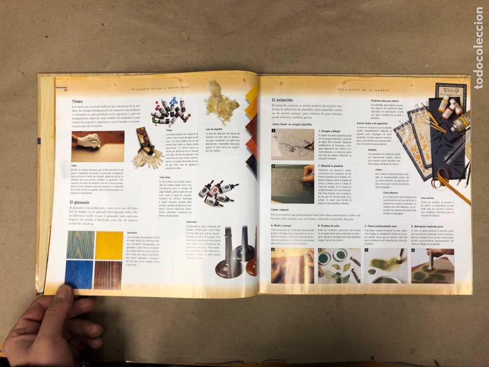 Libros: DECORACI&Oacute;N DE LA MADERA (PROYECTOS PASO A PASO PARA DECORAR SU HOGAR). C&Iacute;RCULO DE LECTORES 2001. - Foto 4