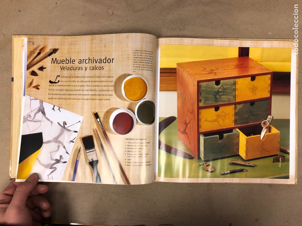 Libros: DECORACI&Oacute;N DE LA MADERA (PROYECTOS PASO A PASO PARA DECORAR SU HOGAR). C&Iacute;RCULO DE LECTORES 2001. - Foto 5