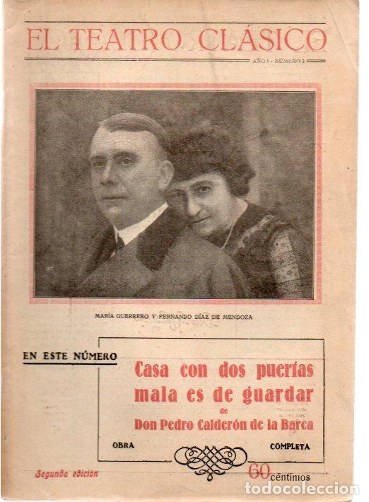 Libros: CASA CON DOS PUERTAS ES MALA DE GUARDAR. - CALDERON DE LA BARCA, Pedro. - Foto 1
