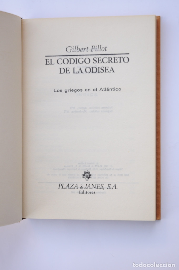 Libros: El c&oacute;digo secreto de la Odisea - PILLOT, Gilbert - Foto 2