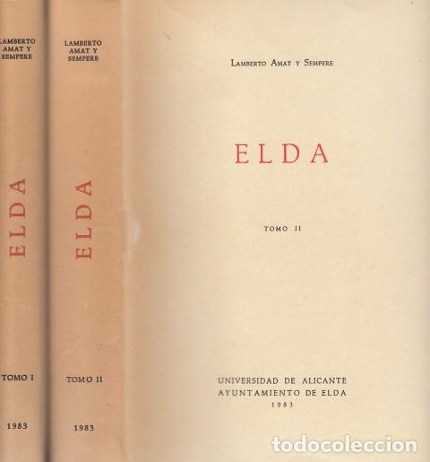 Libros: ELDA - AMAT Y SEMPERE, LAMBERTO - Foto 1