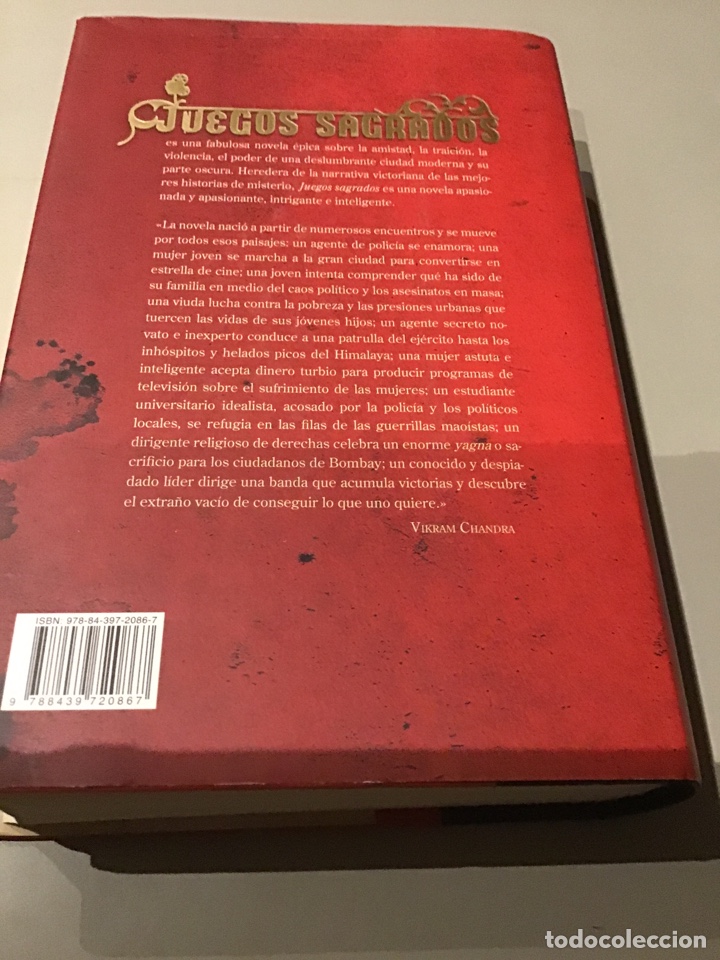 Libros: Juegos sagrados -Vikram Chandra - Foto 2