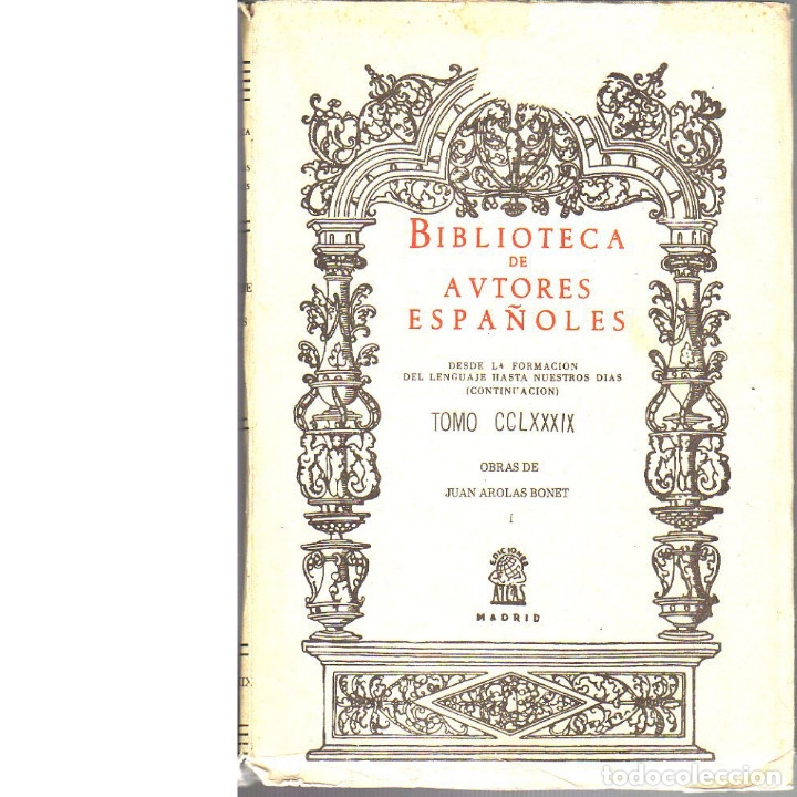 Libros: Obras. Tomo I. Juan Arolas Bonet. - Foto 1