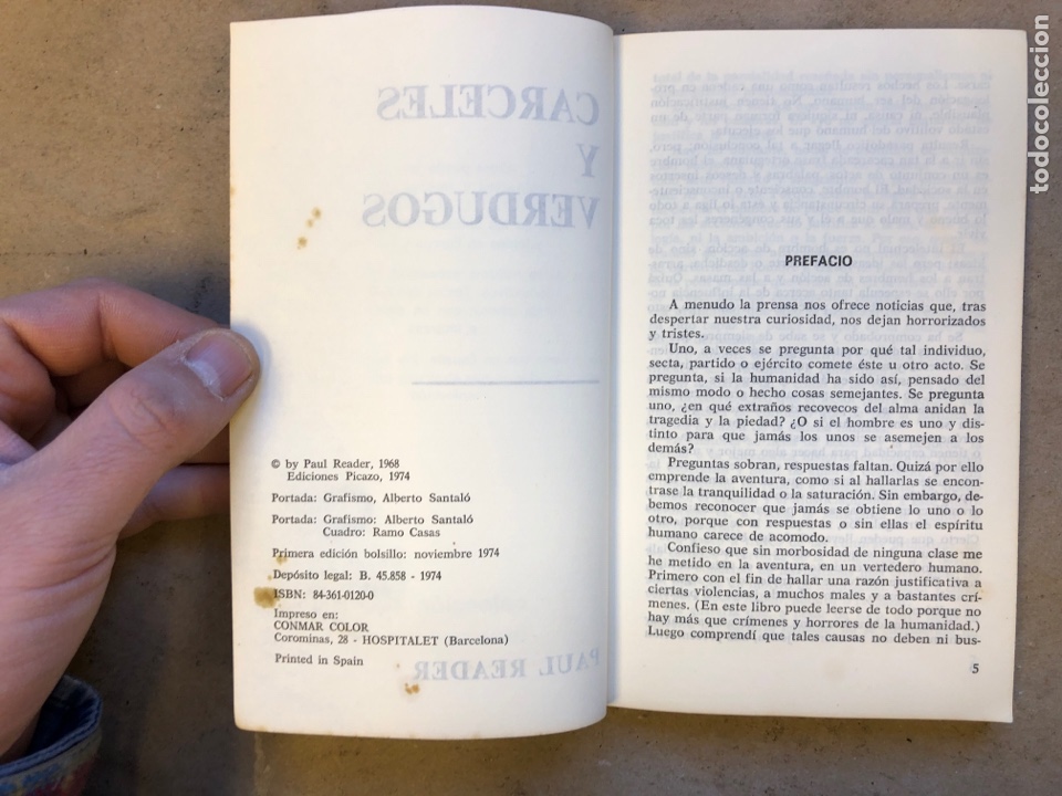 Libros: CARCELES Y VERDUGOS. PAUL READER. EDICIONES PICAZO 1974. - Foto 3