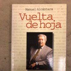 Libros: VUELTA DE HOJA. MANUEL ALCÁNTARA. TALLER DE EDITORES 1998.