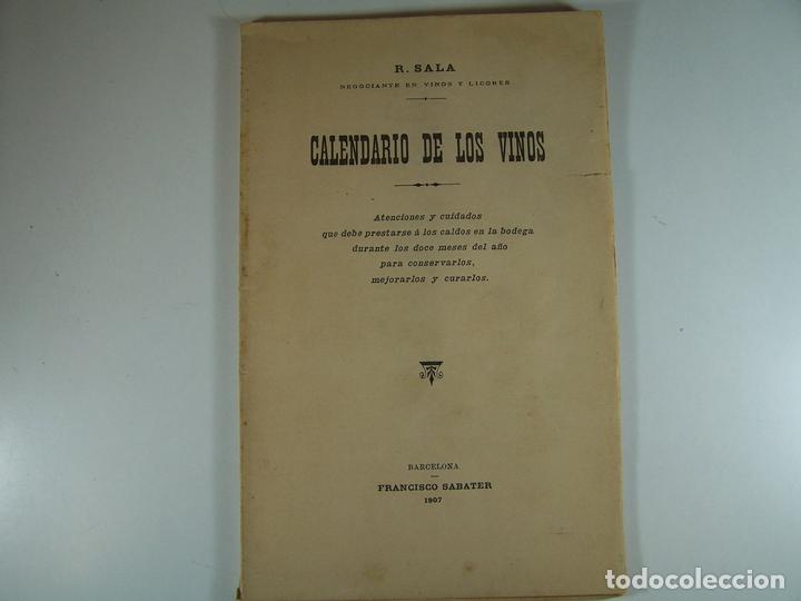 Libros: CALENDARIO DE LOS VINOS - SALA, R. - Foto 1