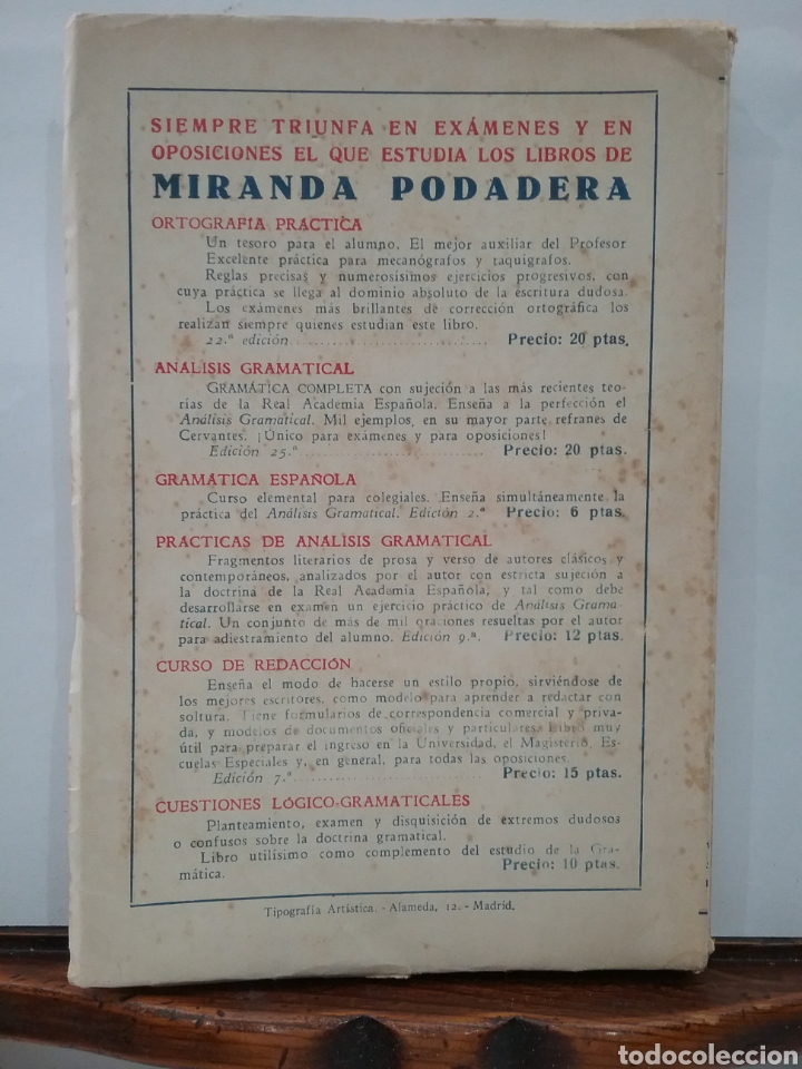 Libros: Libro Ortograf&iacute;a pr&aacute;ctica de la lengua espa&ntilde;ola. 1949. Luis Miranda - Foto 4