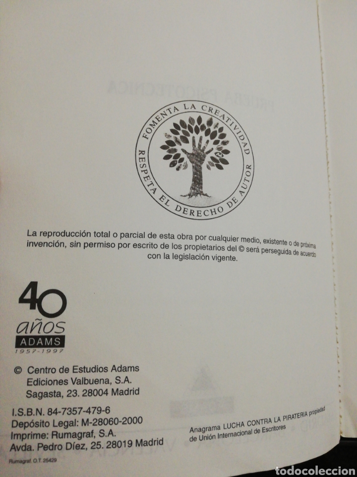 Libros: Prueba psicotecnica. Editorial Adams - Foto 3