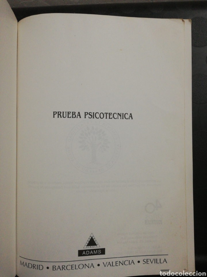 Libros: Prueba psicotecnica. Editorial Adams - Foto 4