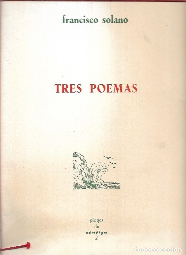 Libros: TRES POEMAS - SOLANO, FRANCISCO - Foto 2
