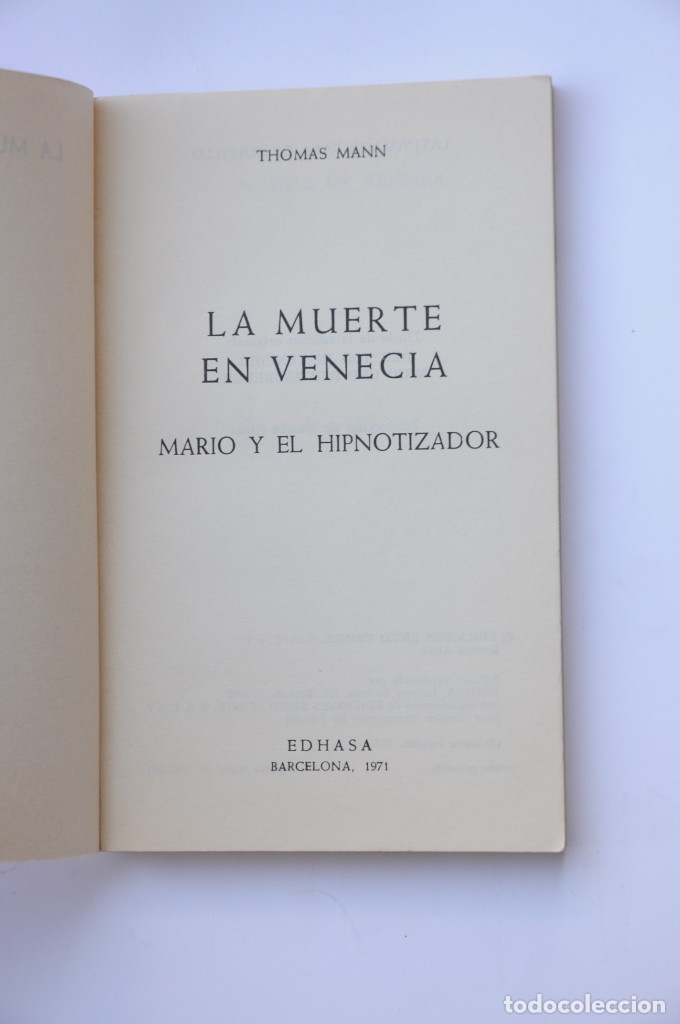 Libros: La muerte en Venecia - MANN, Thomas - Foto 2