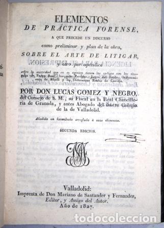 Libros: Elementos de Pr&aacute;ctica Forense - G&Oacute;MEZ Y NEGRO, Lucas - Foto 2