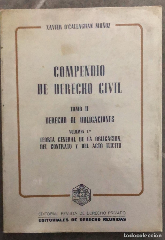Libros: Compendio de derecho civil. Tomo II - 1 - OCallaghan Mu&ntilde;oz, Xavier - Foto 1
