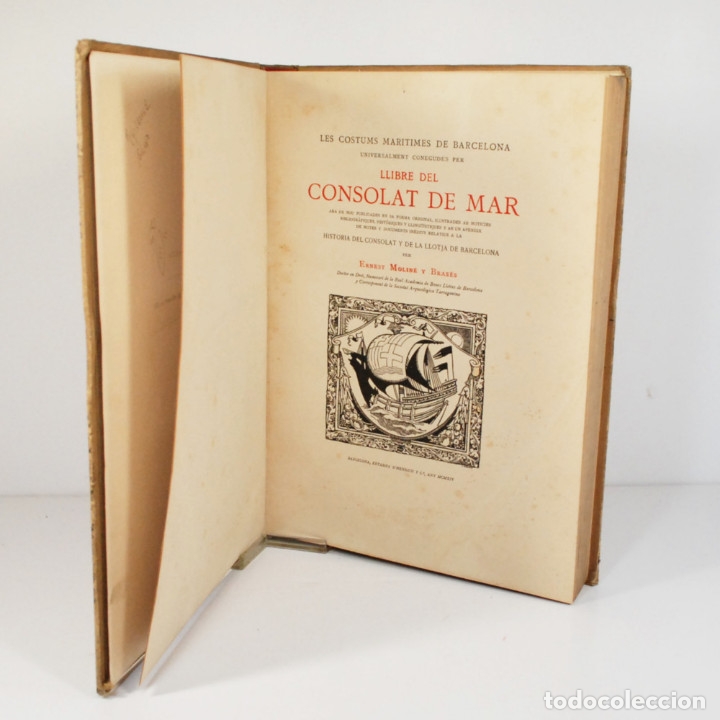 Libros: LLIBRE DEL CONSOLAT DE MAR - MOLINE Y BRASES, Ernest - Foto 2