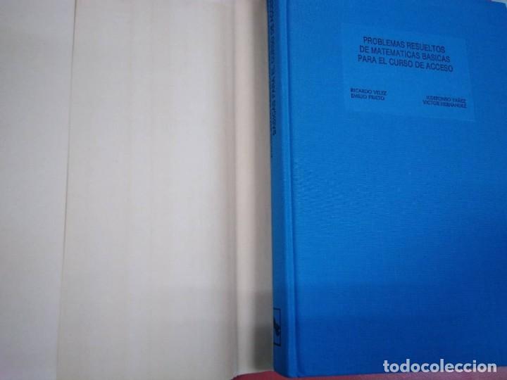 Libros: Problemas resueltos de matem&aacute;ticas b&aacute;sicas para el curso de acceso. VVAA 1991 - Foto 2