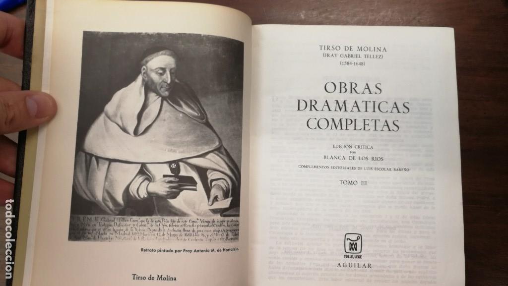 Libros: &rdquo;OBRAS DRAMATICAS COMPLETAS , TOMO III.&rdquo; - &rdquo;De Molina, Tirso.&rdquo; - Foto 3