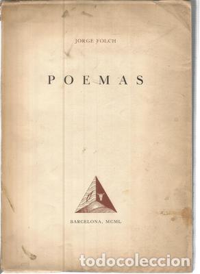 Libros: Poemas de Jorge Folch - FOLCH, JORGE - Foto 1