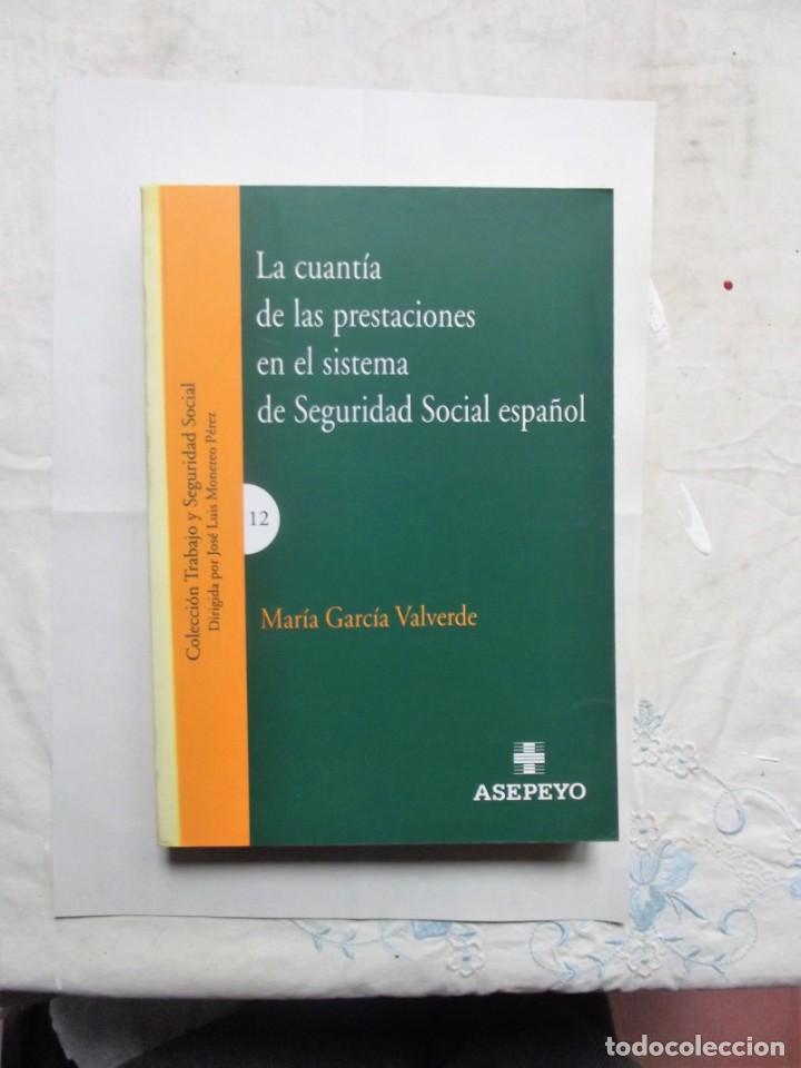 Libros: LA CUANTIA DE LAS PRESTACIONES EN EL SISTEMA DE SEGURIDAD SOCIAL ESPA&Ntilde;OL DE MARIA GARCIA VALVERDE
