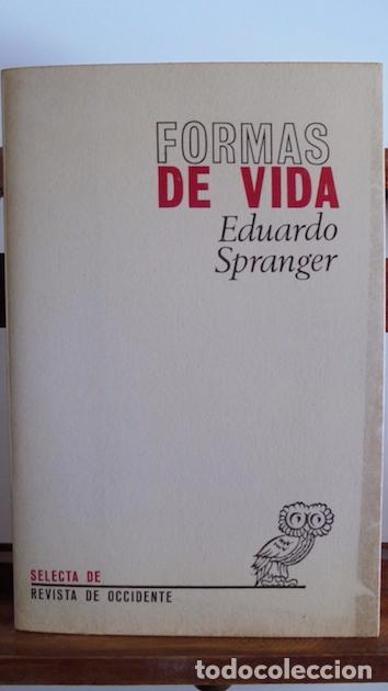 Libros: FORMAS DE VIDA - EDUARDO SPRANGER - Foto 1