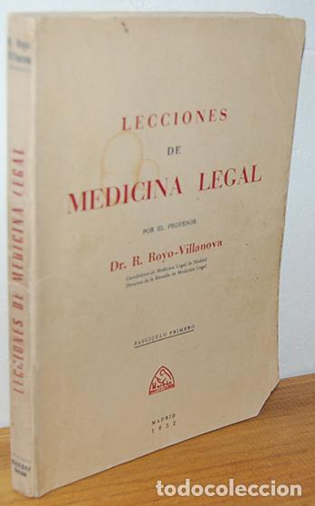 Livres: LECCIONES DE MEDICINA LEGAL - Fasc&iacute;culo primero - R. ROYO-VILLANOVA, B. AZNAR, B. PIGA