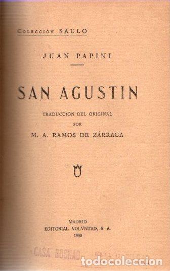 Libros: San Agustin - Papini, Juan - Foto 1