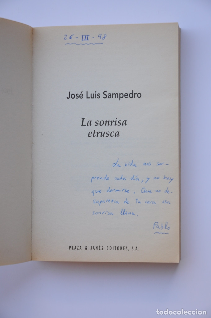 Libros: La sonrisa etrusca - SAMPEDRO, Jos&eacute; Luis - Foto 2