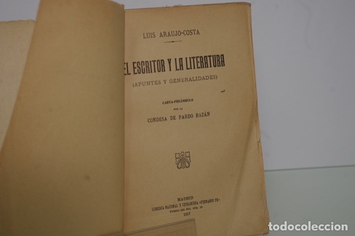 Libros: ARAUJO COSTA LUIS EL ESCRITOR Y LA LITERATURA - Foto 3