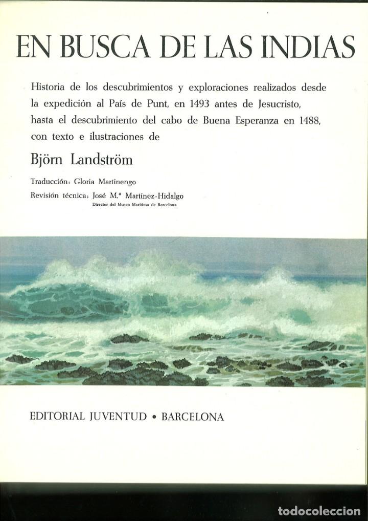 Libros: EN BUSCA DE LAS INDIAS. Bj&ouml;rn Landstr&ouml;m - Foto 2